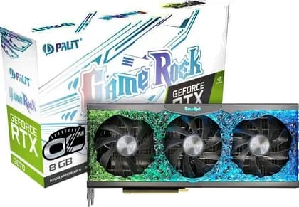 Palit GeForce RTX 3070 GameRock 8GB OC GPU, 14 Gbps, GDDR6, 256 bit, PCI Express 4.0 x16 slot, Gaming Graphics Card (LHR) | NE63070H19P2-1040G