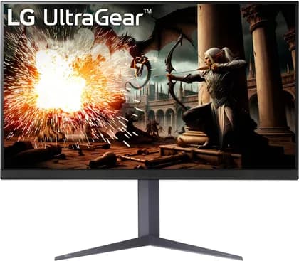 LG UltraGear Gaming Monitor, 32" IPS Display, QHD Resolution, 180Hz Refresh Rate, 1ms (GtG @ Faster) Response Time, NVIDIA G-SYNC Compatible, AMD FreeSync, Black | 32GS75Q