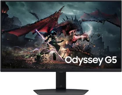 SAMSUNG Odyssey G5 G50D Gaming Monitor, 27" 2K QHD IPS Display, 180Hz Refresh Rate, 1ms (GtG) Response Time, AMD FreeSync Technology, 16.7m Display Color, Black | LS27DG502EMXUE