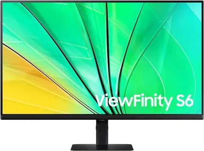 SAMSUNG S6 S60D QHD ViewFinity High Resolution Monitor, 32" QHD IPS Display, 100Hz Refresh Rate, 5ms Response Time, Flat, Flicker Free, Eye Saver Mode, Black | LS32D606EAMXUE