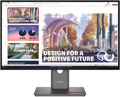 Lenovo ThinkVision P27QD-40 Monitor, 27" IPS Display, QHD Resolution, 120Hz Refresh Rate, 4ms (GtG Extreme) Response Time, 1.07 Billions Color Support, Raven Black | 64B3GAT2UK