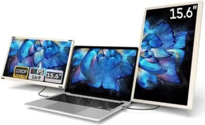 V2com S6 Laptop Screen Extender 15.6'' Full HD IPS Laptop Monitor Extender, Dual-Screen Modes & Plug-and-Play Compatibility for Windows, macOS, Android, PS5, Xbox | S6