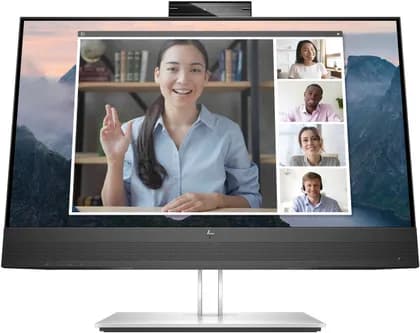 HP E24mv G4 Conferencing Monitor, 24" IPS LCD Display, FHD Resolution, 5ms (GtG with Overdrive) Response Time, 5 MP Camera, On-Screen Controls, Low Blue Light Mode, Dual Speakers | E24mv-G4