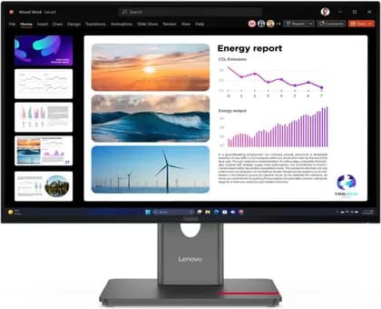 Lenovo ThinkVision P24Q-40 Monitor, 24" IPS Display, QHD Resolution, 120Hz Refresh Rate, 4ms (GtG Extreme) Response Time, 16.7 Million Response Time, Raven Black | 64B2GAT1UK