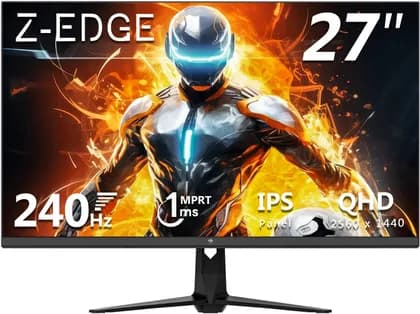 Z-EDGE UG27QS Gaming Monitor, 27" IPS Display, QHD Resolution, 240Hz Refresh Rate, 1ms (MPRT) Response Time, AMD FreeSync Support, Black | UG27QS