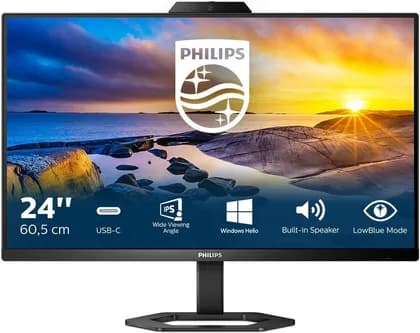 Philips 5000 Series Monitor, 24" IPS Display, FHD Resolution, 75Hz Refresh Rate, 1ms (MPRT) Response Time, AMD FreeSync Technology, 16.7m Color Display, Black | 24E1N5300HE