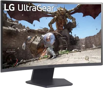 LG UltraGear 27'' QHD 1000R Curved Gaming Monitor, 180Hz Refresh Rate, 1ms Response Time, AMD FreeSync, HDR10, Up to sRGB 99%, 3-side Virtually Borderless Design, Black | 27GS60QC-B