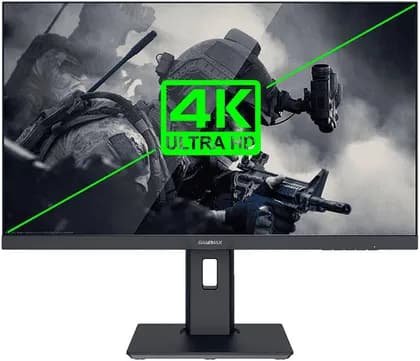 GameMax GMX27F4KWU Gaming Monitor, 27" 4K UHD FFS Display, 60Hz Refresh Rate, 5ms (OD) Response Time, 16.7m Display Colors, Pre-Installed Speakers, PIP/PBP Function, Black | GMX27F4KWU