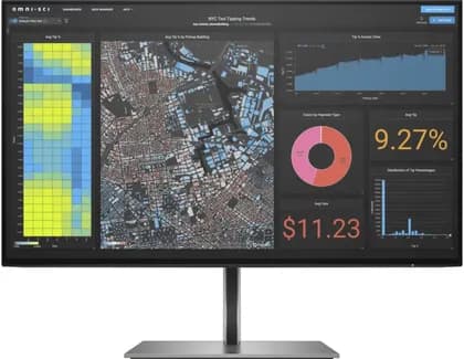 HP Z24F G3 Business Monitor, 24" FHD IPS Display, 60Hz Refresh Rate, 5ms GtG (With Overdrive) Response Time, On-Screen Controls, Pivot Rotation, Anti-Glare, Height Adjustable, Silver | 3G828AA