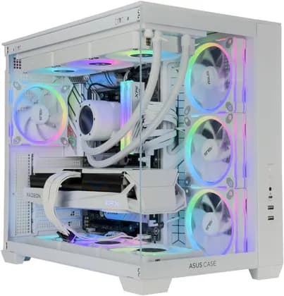 FrostView Gaming PC - AMD Ryzen 7 9700X 8 Cores 16 Threads, AMD Radeon RX 9070 XT 16GB, 32GB DDR5 RAM 6000MHz, 1TB SSD Gen 4, 850W 80 PLUS PSU, 360mm Liquid Cooler, Wi-Fi + BT
