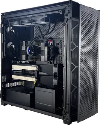 AI Deep Learning Workstation - AMD Threadripper PRO 7995WX 96 Cores 192 Threads, 2 x NVIDIA A100 80GB + NVIDIA A1000 8GB, 512GB DDR5 5600MHz ECC RAM, 8TB SSD Gen5, 1600W PSU, 360mm Liquid cooler