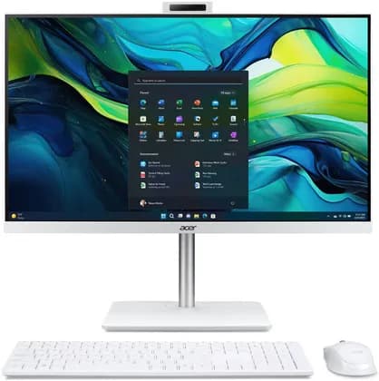 Acer Aspire C27 All-In-One Desktop Computer, 27" FHD Display, Intel Core i7-1355U, 16GB RAM, 1TB SSD, Intel Iris Xe Graphics, English-Arabic Keyboard, Windows 11 Home, White | DQ.BNREM.001