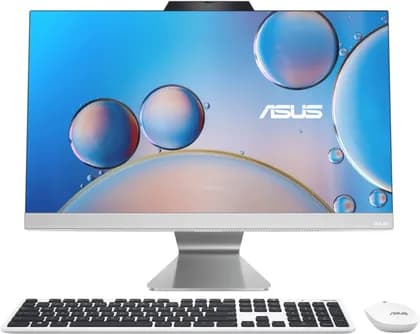 ASUS A3202WV A3 All-In-One Desktop Computer, 23.8" FHD Anti-Glare Touch Display, Intel Core i7-1355U, 8GB RAM, 512GB SSD, Intel Iris Xe Graphics, ENG K/B& Mouse, No OS, White | 90PT03T1-M00JD0