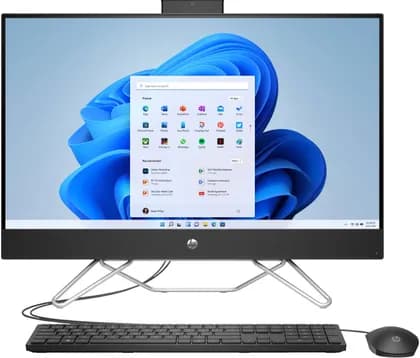 HP 27-CB1156NH All-In-One Desktop Computer, 27" FHD IPS Display, Intel Core i7-1255U, 8GB RAM, 512GB SSD, Intel Iris Xe Graphics, English Keyboard & Mouse, No OS, Black | 79Q94EABH5