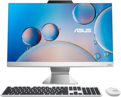 ASUS A3402 All in One Desktop Computer, 23.8" FHD Wide View Display, Intel Core i5-1235U, 16GB RAM, 512GB SSD, Intel UHD Graphics, ENG-ARB k/b & Mouse, No OS, White | A3402WBAT-WA159M