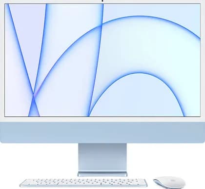 Apple iMac 24'' 4.5K Retina Display All in One PC, M1 Chip, 8 Core CPU, 8 Core GPU, 16GB RAM, 1TB SSD, macOS, Gigabit Ethernet, English Keyboard + Mouse, Blue | Z12W0018J
