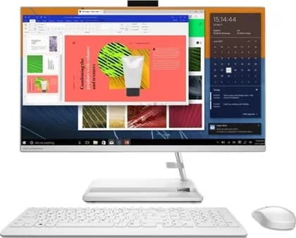 Lenovo Ideacentre AIO 3 27" All-in-One IPS Display, Intel Core i5-1135G7 2.4 GHz, 8 GB RAM, 1 TB HDD, DVD RW, Wireless Keyboard and Mouse, No OS, White | F0FW0054AX