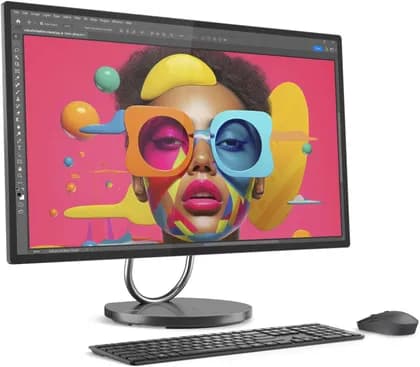 Lenovo Yoga AIO 32ILL10 Computer, 31.5" UHD IPS Display, Intel Core Ultra 7 256V, 16GB RAM, 1TB SSD, Intel Arc Graphics 140V, English-Arabic Keyboard & Mouse, Win11Pro, Storm Grey | F0HX001KAX