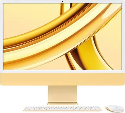 Apple 24" iMac AIO Desktop Computer with M3 Chip, 4.5K Retina Display, 8-Core CPU and 10-Core GPU, 24GB RAM, 2TB SSD, Magic ENG K/B w/ Touch ID, Numeric Keypad & Magic Mouse, macOS, Yellow | Z19F001P0