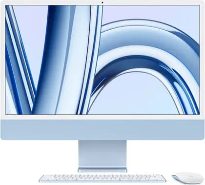 Apple 24" iMac AIO Desktop Computer, 4.5K Retina Display, M3 Chip 8-Core CPU & 10-Core GPU, 16-Core Neural Engine, 16GB RAM, 1TB SSD, Magic Keyboard & Mouse, MacOS, Blue | Z19K00187
