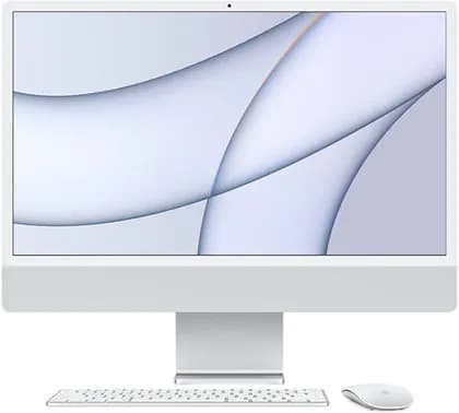 Apple iMac 24" 4.5K Retina Display Laptop, M1 Chip, 8 Core CPU, 8 Core GPU, 8GB RAM, 256GB SSD, 4480x2520 Resolution, English-Arabic KB, Touch ID, 143W Power Adapter, Silver | MGPC3 AB/A