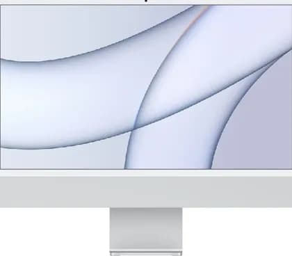 Apple iMac 2021 24'' 4.5K Retina Display PC, 4480x2520 Resolution, M1 8 Core CPU / 8 Core GPU, 8GB RAM, 512GB SSD, French Keyboard, macOS, Gigabit Ethernet, Silver | MGPD3FN/A
