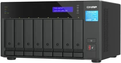 QNAP TVS-h874T 8-Bay NAS with Intel Core i7 12-core/20-thread Processor, 32GB DDR4 RAM, Dual Thunderbolt 4 Ports, PCIe Gen4 Slots, 2.5GbE LAN, HDMI 1.4b, Hardware Transcoding | TVS-h874T-i7-32G