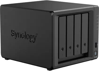 Synology DiskStation DS425+ 4-Drive Bays NAS Server, Intel Celeron J4125, 2GB Memory, 3.5" SATA HDD, 2.5" SATA SSD, M.2 2280 NVMe SSD Drive Types, Hot Swappable, Black | DS425+