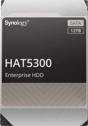 Synology 12TB HAT5300 SATA III 3.5" Internal Enterprise HDD, 7200 RPM Rotational Speed, 256MB Cache, Up to 242 MB/s Sustained Transfer Rate, 2.5 Million Hours MTTF | HAT5300-12T