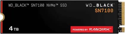 SanDisk WD_Black SN7100 Internal SSD, 4TB Capacity, M.2 2280 Form Factor, 7000MB/s Sequential Read & 6700MB/s Sequential Write, PCIe Gen 4.0 Interface, Black | WDS400T4X0E