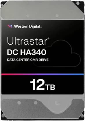 Western Digital Ultrastar DC HA340 Data Center 3.5" SATA Internal HDD, 12TB Capacity, Up to 267MB/s Transfer Rate, 7200 RPM, 512 MB Cache Size | WUS721212BLE6L4 / 0B47063
