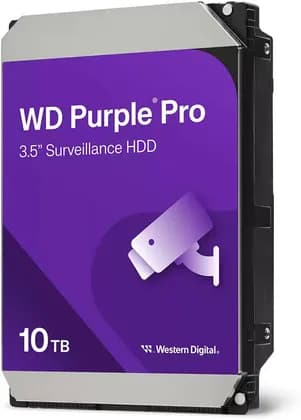 Western Digital Purple Pro 10TB Internal Hard Drive, 3.5-Inch Form Factor, SATA 6Gb/s Interface, 7200 RPM Disk Speed, 512MB Cache Buffer Size, 272MB/s Data Transfer Rate | WD102PURP