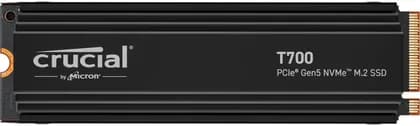 Crucial T700 4TB PCIe Gen5 NVMe M.2 Internal SSD with Heatsink, Up to 11700MB/s Read & 9500MB/s Write Speed, 232-layer TLC NAND, Up to 600TB, 1.5 Million Hrs MTTF, Black | CT4000T700SSD5