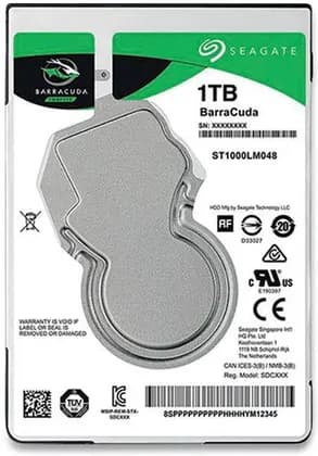 Seagate Sata III Barra Cuda Internal Hard Drive, 5400 RPM Disk Speed, Data Transfer Rate Up to 140 MB/s | ST1000LMA48