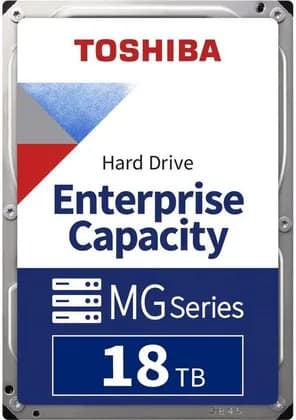 Toshiba MG09ACA Series 18TB SATA 3.5" Enterprise HDD, 7200 RPM Speed, 512 MB Buffer Size, SATA 6Gb/s Interface, 4.13 W (Idle) Power Consumption, 268MiB/s Data Transfer Speed | MG09ACA18TE