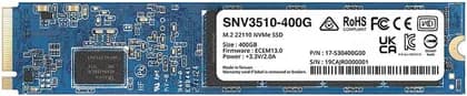 Synology NVMe M.2 22110 Internal SSD, 400GB Storage Capacity, 3000Mbps Read Speed, 750Mbps Write Speed, PCIe 3.0 x4 Interface, 1.8M Hours MTBF, 491 TBW, Blue | SNV3510-400G