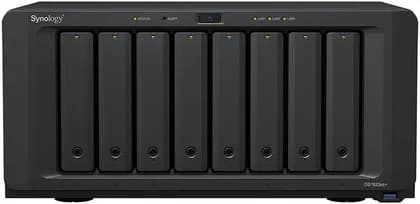 Synology DiskStation DS1823xs+ 8-Bay NAS Enclosure, AMD Ryzen V1780B 4-Core Base, 8GB RAM, 3.5" SATA HDD, 2.5" SATA & M.2 228 NVMe SSD Compatible, 3x RJ-45 LAN Ports, 3x USB-A Ports, Black | DS1823xs+