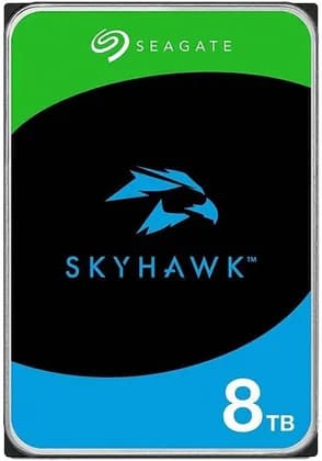 Seagate 8TB SkyHawk Surveillance SATA III 3.5" Internal Hard Drive, 256MB Cache, 5400 RPM, Up to 180 MB/s Sustained Transfer Rates, 1 Million Hours MTBF, Supports up to 64 HD Cameras | ST8000VX010