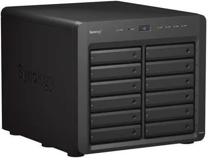 Synology DiskStation DS2422+ 12-Bay NAS Enclosure, AMD Ryzen V1500B 2.2GHz, 4GB DDR4 RAM, 12 x 3.5"/2.5" SATA Drive Bays, 2x USB 3.2 Gen 1 Type-A | 1x Mini-SAS, 4 x Gigabit ETH Black | DS2422+