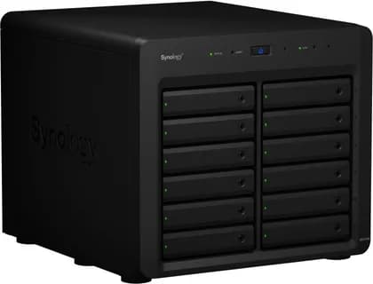 Synology DX1215II 12-Bay Expansion Unit, 12 x 3.5" or 2.5" SATA Drive Bays, Supports Hard Drives & SSDs, Optimized for Synology Drives, For Select Synology DiskStation Servers, Black | DX1215II