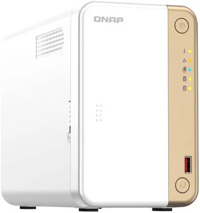 QNAP TS-262 2-Bay NAS Enclosure, Intel Celeron N4505 2.0GHz, 4GB RAM, 4GB Storage, 2 x 3.5/2.5" SATA III 6 Gb/s Drive Bays, 2 x M.2 2280 PCIe 3.0 x1, 1x 2.5GbE/1x HDMI, QTS 5.0.1 OS | TS-262-4G