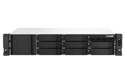 Qnap 8-Bay Diskless 2U NAS, Intel Celeron N5105/N5095 4 Core Processor, Up To 2.9 GHz, 4GB SO-DIMM DDR4 RAM, 8 SATA, 2.5 Gigabit Ethernet Port, PCIE, HDMI, Shallow Depth | TS-864EU-RP-4G