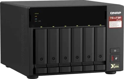 Qnap 6-Bay Diskless NAS, AMD Ryzen V1500B Processor, 8GB DDR4 Memory, 3.5 Inch SATA 6Gb/s Drive Bay, M.2 Slot, 2.5 Gigabit Ethernet Port, Tower Form Factor | TS-673A8G