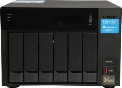 QNAP 6 Bay NAS Diskless Enclosure, Intel Core I3-8100T, 8GB RAM, High-Speed Thunderbolt 3, PCIe Expandability | TVS-672XT-I3-8G