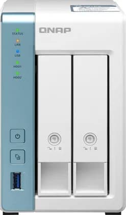 QNAP 2 Bay NAS Server, Alpine AL-314 Processor, Quad-Core 1.7 GHz, 4GB SO-DIMM DDR3 RAM, 2.5 GbE LAN (Without Hard Drive) | TS-231P3-4G