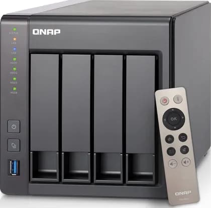 QNAP 4-Bay NAS, Intel Celeron Quad-Core 2.0GHz (up to 2.42GHz), 2GB DDR3L RAM (max 8GB), SATA 6Gb/s, 2 x GbE, Hardware Transcoding, HDMI Out With Kodi, Remote Control Included, Max 40 Ch | TS-451+-2G