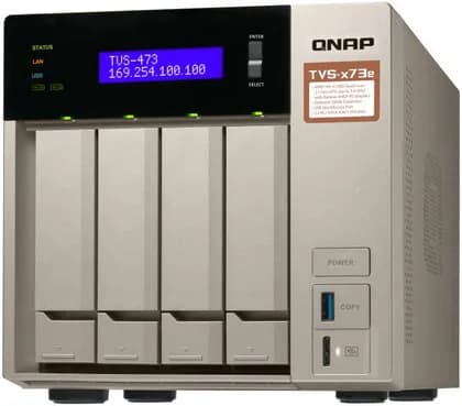QNAP TVS-473E, 4bay, 4GB RAM, Quad-core APU business NAS, PCIe Slots x2 and HDMI 4K output | TVS-473E-4G