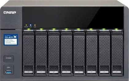 QNAP 8 BAY 3.5 HDD TOWER NAS 8GB DDR3 ARM Cortex-A15 Dual Core 1.7GHz, (up to 16GB) 2 x GbE LAN, PCIe slot, hardware encryption, SSD cache | TS-831X-8G