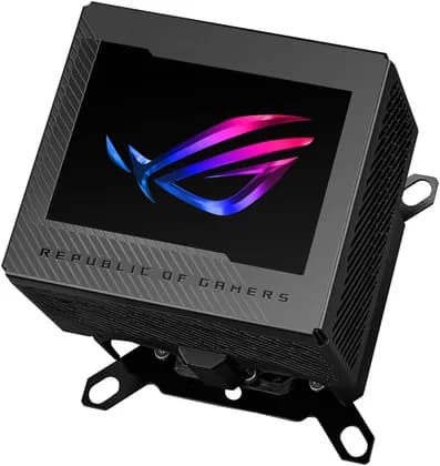 ASUS ROG Ryujin III WB Water Block, 3.5" Full Color LCD Display, Copper Plate, Embedded Fan, 5100 RPM Speed, 21.08 CFM Airflow, Black | ROG-Ryujin-III-WB