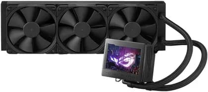 ASUS ROG RYUJIN III 360 AIO Liquid CPU Cooler with 3.5" LCD Display, Asetek 8th Gen Pump, 400 mm Tube, Pump Embedded Fan. 3x Noctua 2000 RPM 120mm PWM Fans, 71.6 CFM Airflow, Black | 90RC00L0-M0UAY0